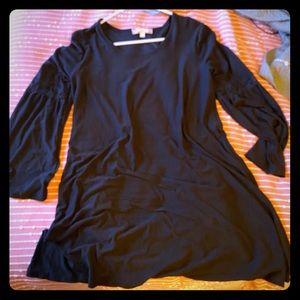 Soft, lightweight black shift dress